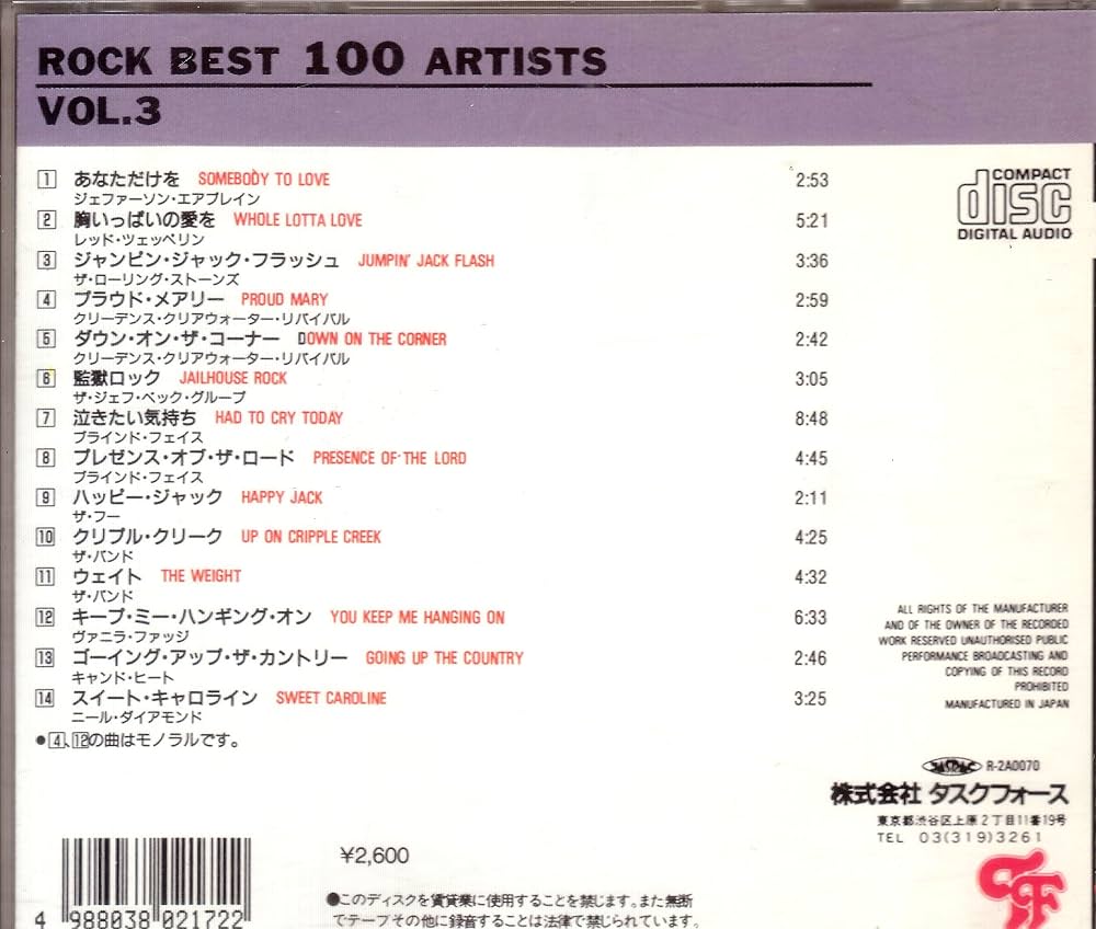 洋楽 ROCK BEST 100 ARTISTS Top 100 Classic Rock Artists