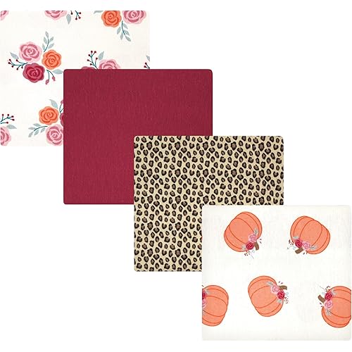Hudson Baby Cotton Flannel Receiving Blankets, Cutest Pumpkin, One Size