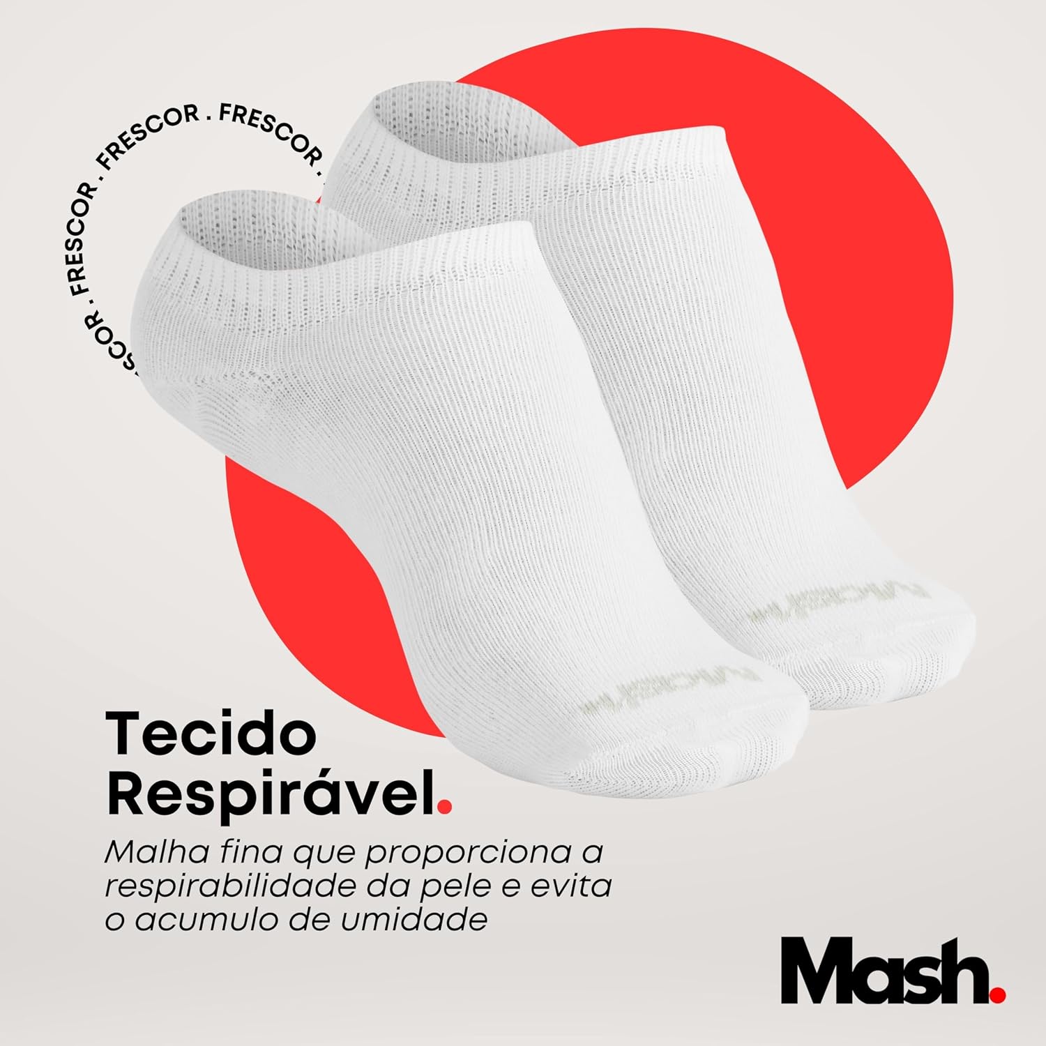 Kit 10 Pares Meias Soquete Sapatilha Invisível Cano Baixo Algodão Mash Unissex