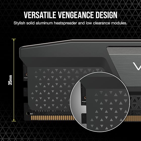 CORSAIR Vengeance DDR5 RAM 32GB (2x16GB) 6000MHz CL30-36-36-76 1.40V Intel XMP Desktop Computer Memory - Black (CMK32GX5M2B6000C30)