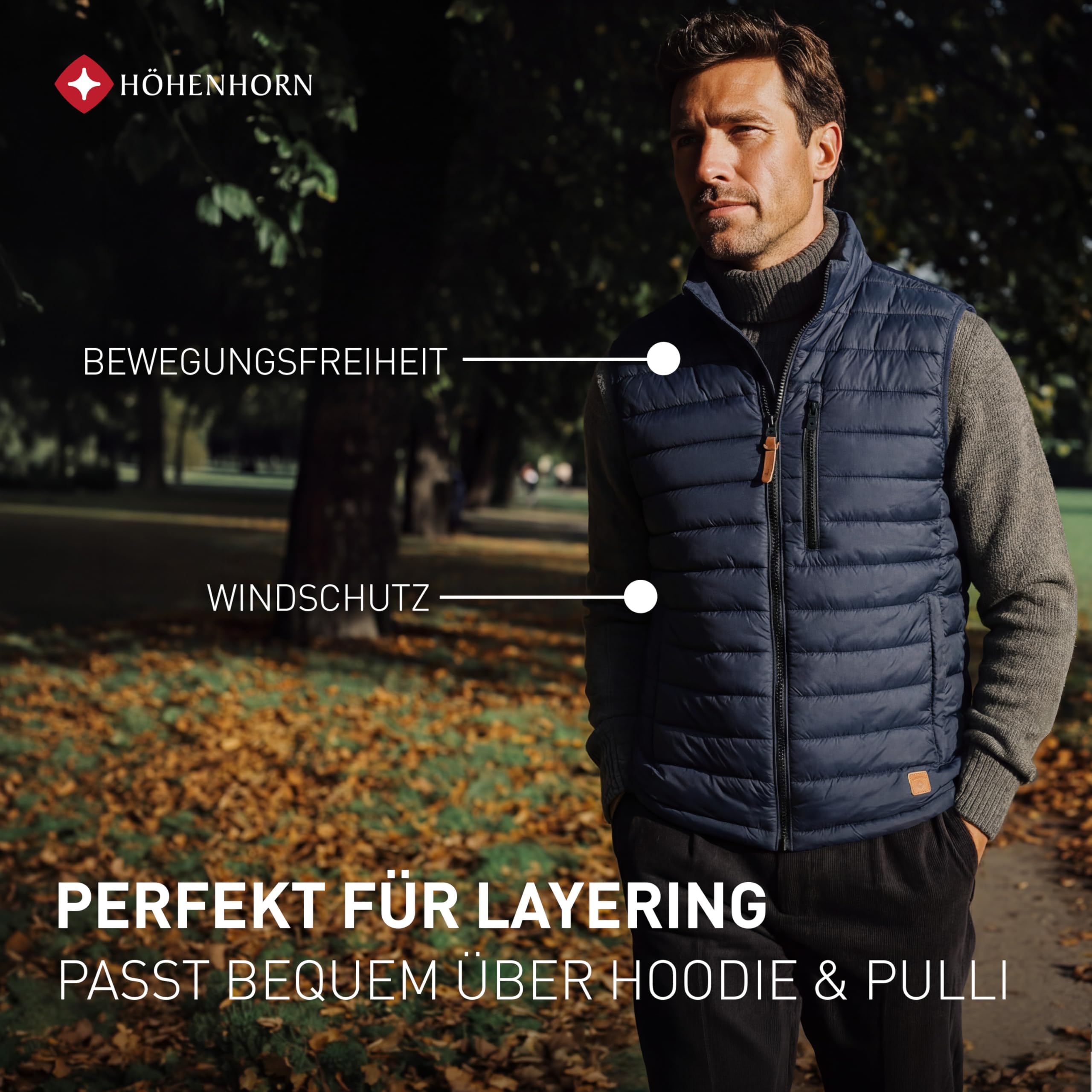 Höhenhorn Westalm Herren Weste Steppjacke Sportjacke