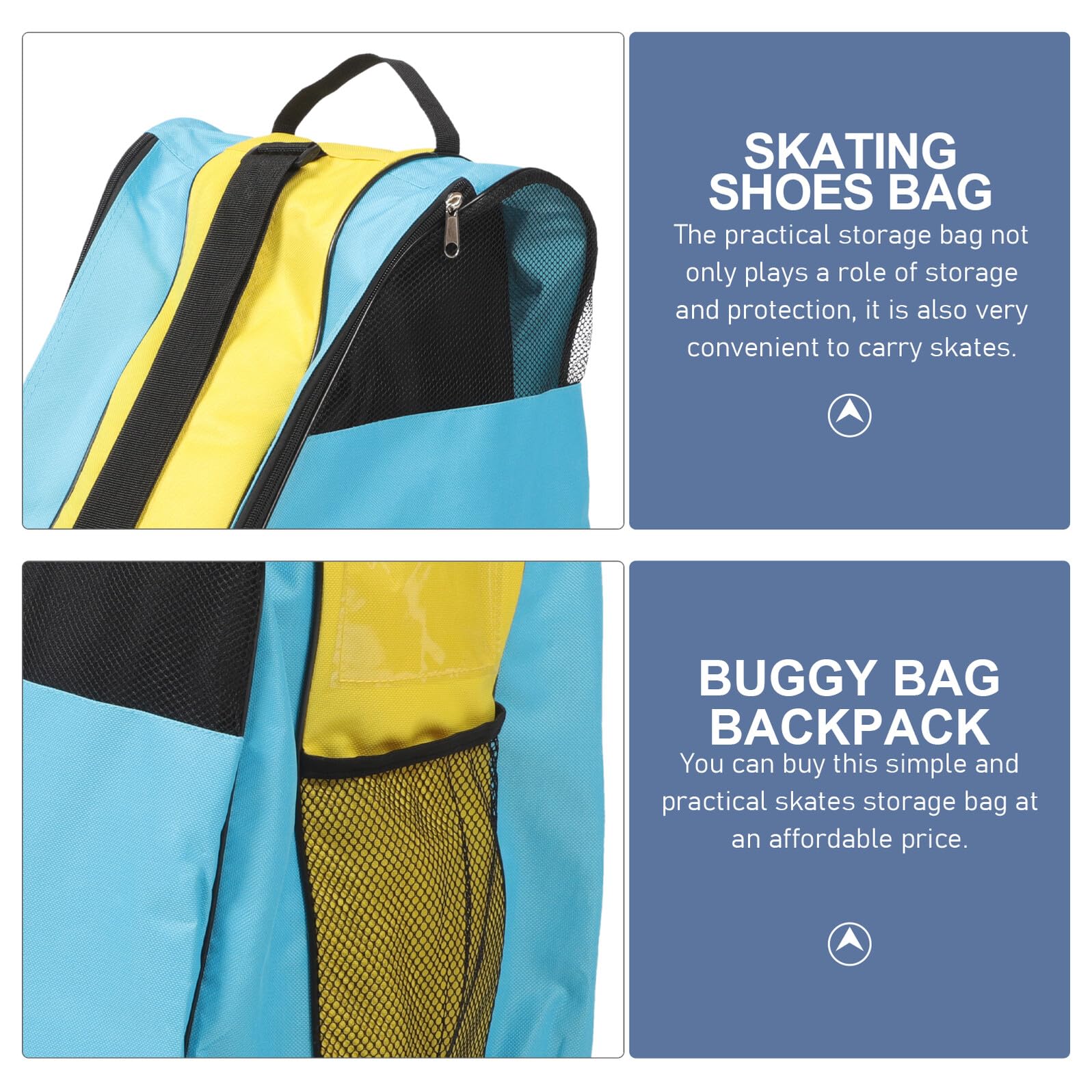 Borsa per Pattini Rotelle Resistente e Comoda con Design Multi Adulti Borsa Portatile per Scarpe da Pattinaggio su Ghiaccio e Roller Skates Facile da Pulire e Riutilizzabile