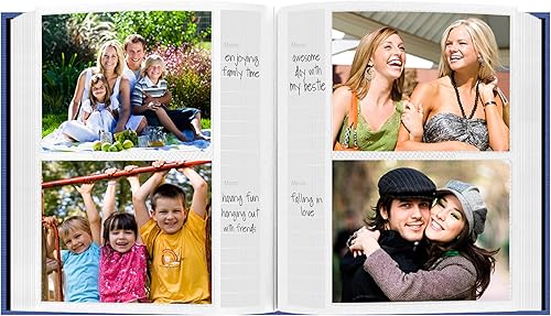 Miniatura 4 de Álbum de fotos con cubierta de marco de tela, 200 bolsillos para fotos de 5 x 7, azul cielo