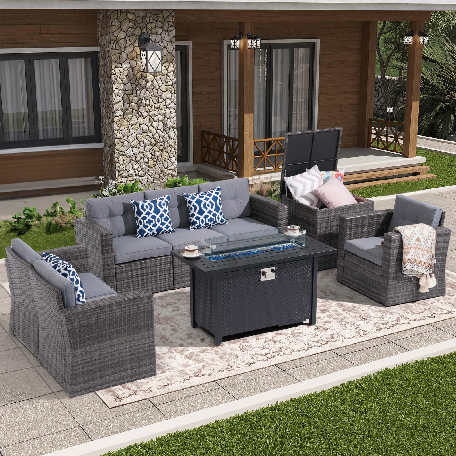 Conversation Set Home Depot Patio Furniture With Fire Pit Patio