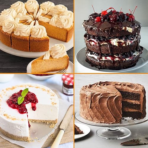 Miniatura 7 de Webake Molde redondo de silicona para tartas de 9 pulgadas, juego de 2 moldes para hornear, para brownie, pastel, pan, pastel y lasaña