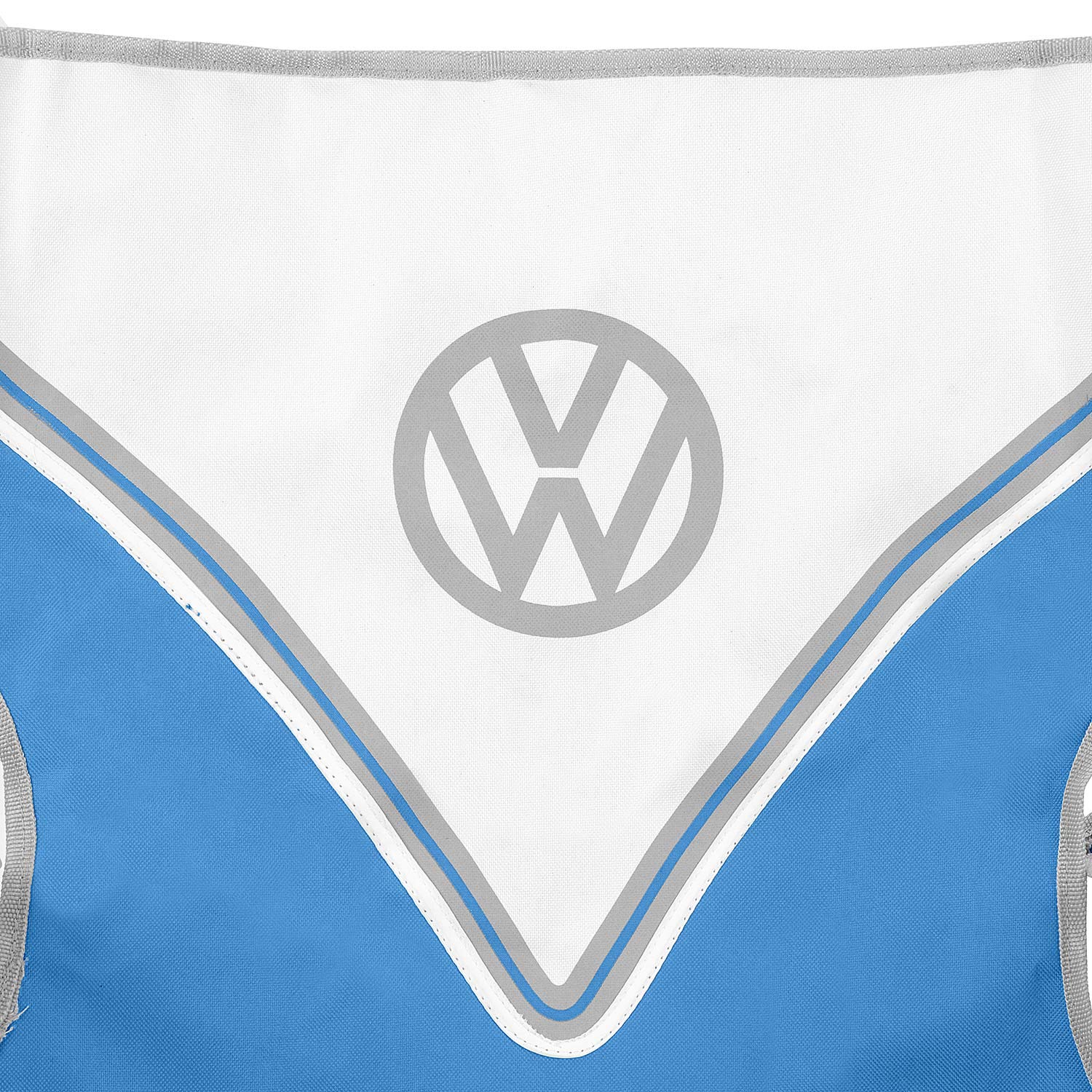 VW Collection - Volkswagen Hippie Bus T1 Camper Van Sedia da Campeggio Pieghevole con Borsa da Trasporto (Fronte/Blu & Bianco)