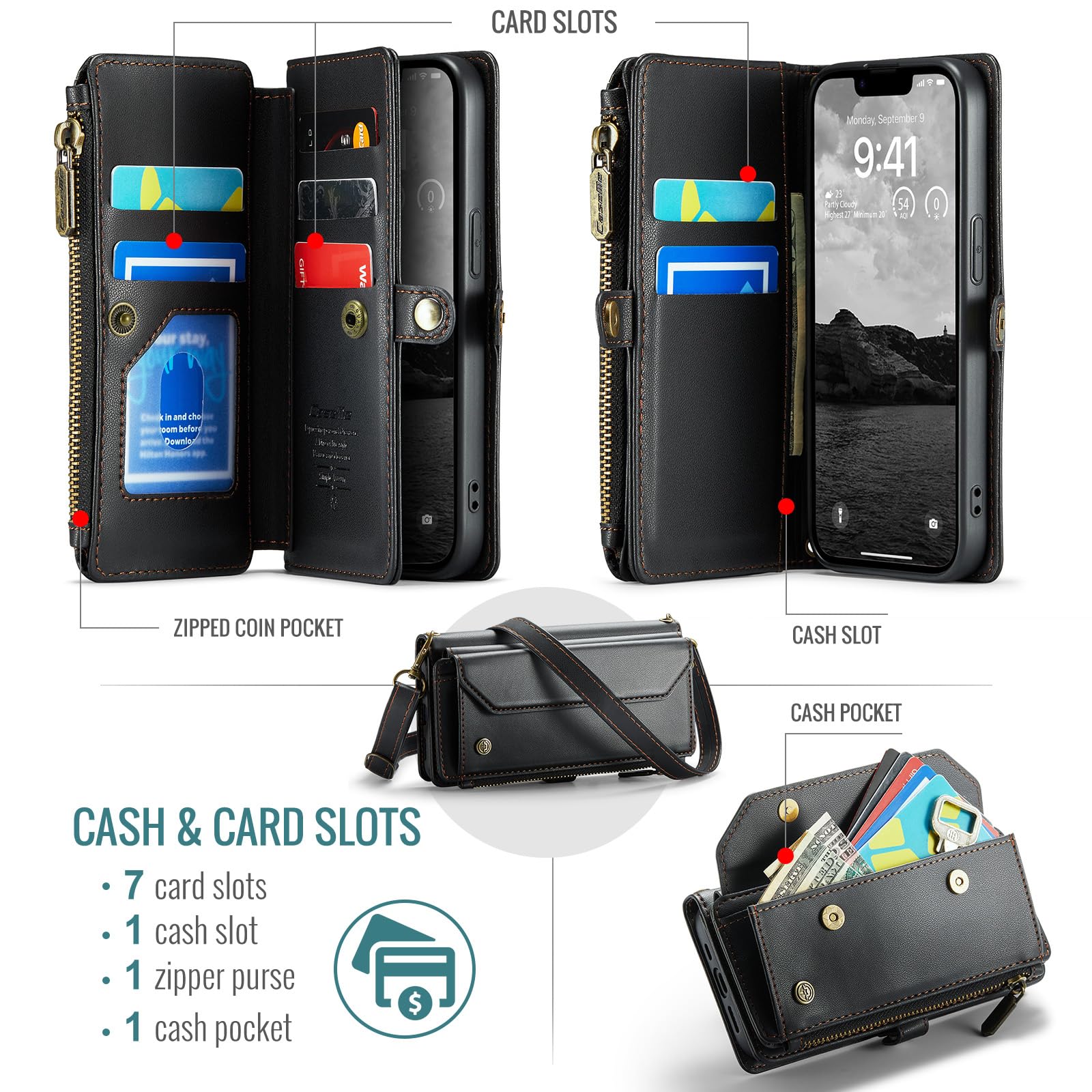 Amazon.com: LBYZCASE Crossbody Wallet Case for iPhone 16E