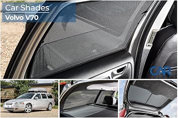 Set Car Shades Compatible with Volvo V70 Station 2007- / XC70 2007- (6-Pieces)