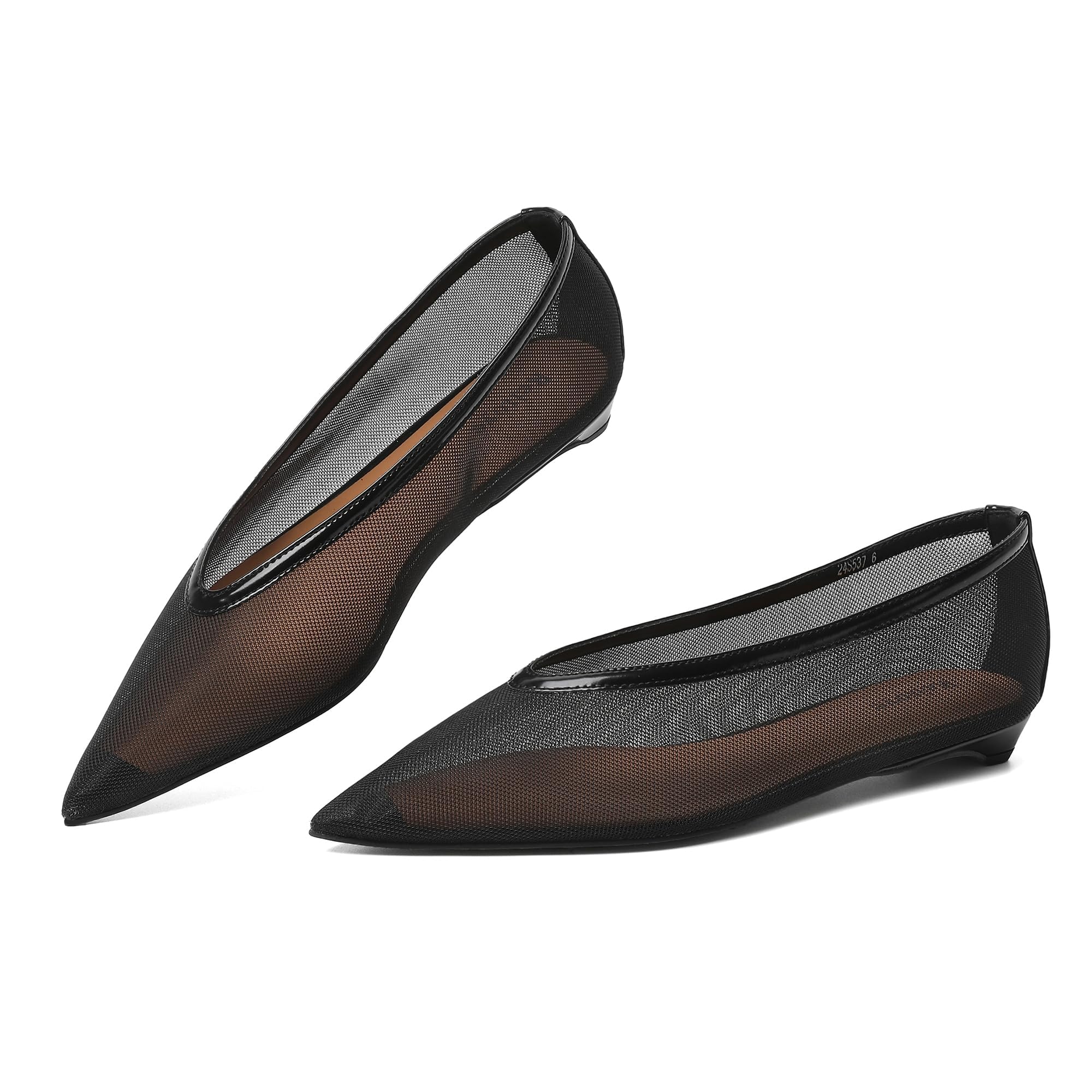 Reitoye Flats for Womens Closed Pointed Toe Ballet Flats Dressy Work Flats | Sexy Slip-On Flats,Comfortable Low Heel Casual Flat,Cushioned Insole,Non-slip Sole,All-day Comfort,Bridal Office Dress Shoes