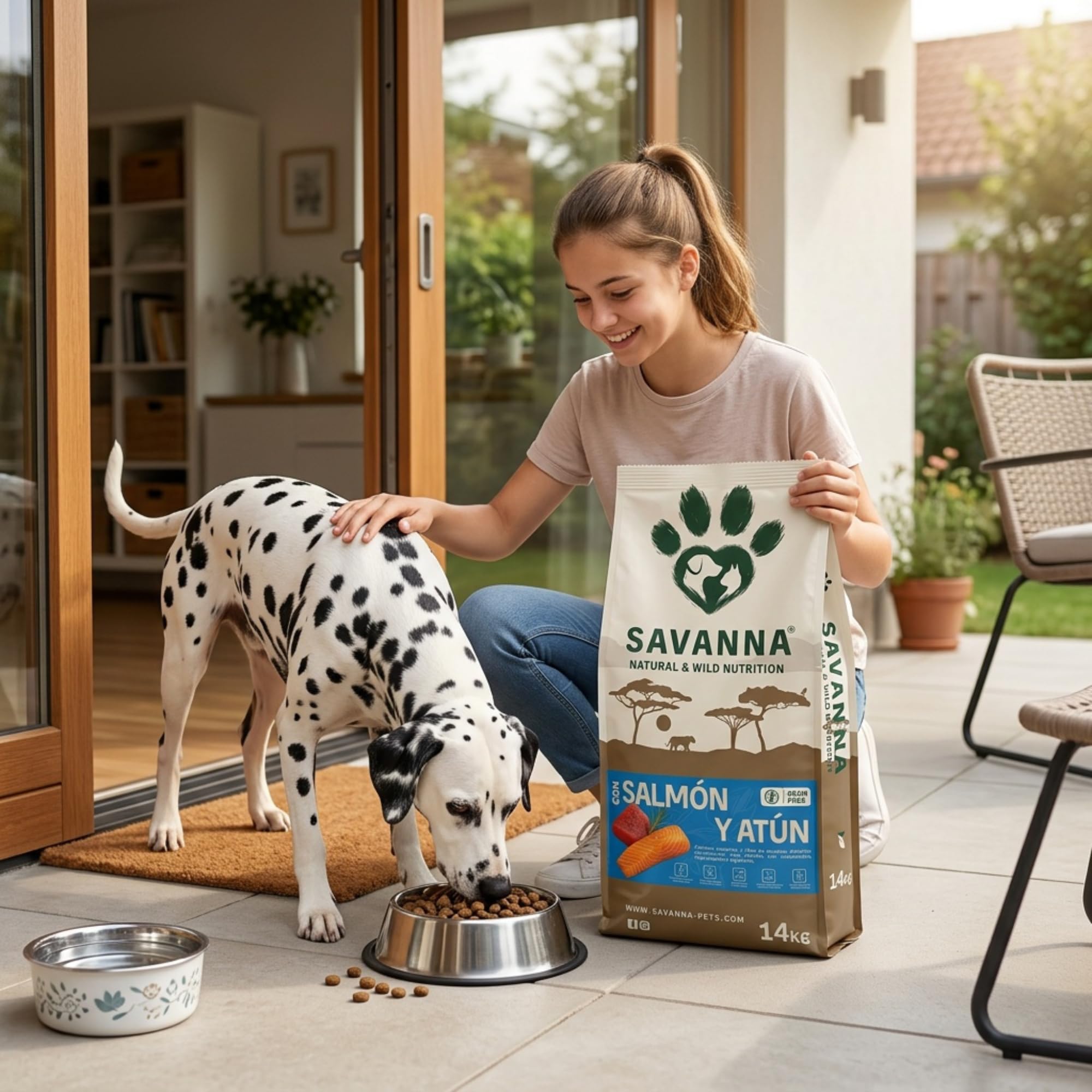 Pienso Hipoalergénico para Perros Adultos con Salmón y Atún, Savanna Hypoallergenic Sin Cereales Grain Free, Piel Sensible y Digestión, Racao Caes Sem Cereais, Todas Las Razas, 14 Kg
