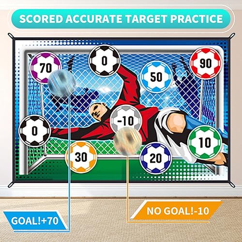 Miniatura 4 de JHHJIFY Juego de alfombrillas de juego de pelota de fútbol, pelota de fútbol para interiores, juego de fiesta de lanzamiento, juguetes deportivos y