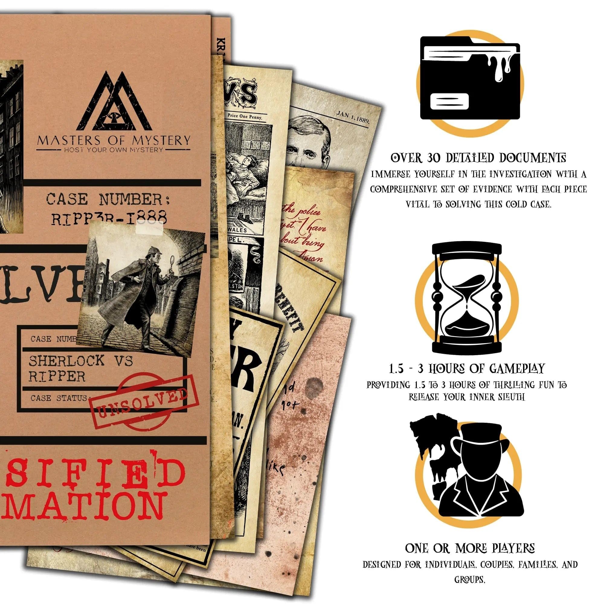 Unsolved Cold Case Files Game - Sherlock v Jack The Ripper Unsolved Murder Mystery, White, 234 cubic centimeters - Image 2