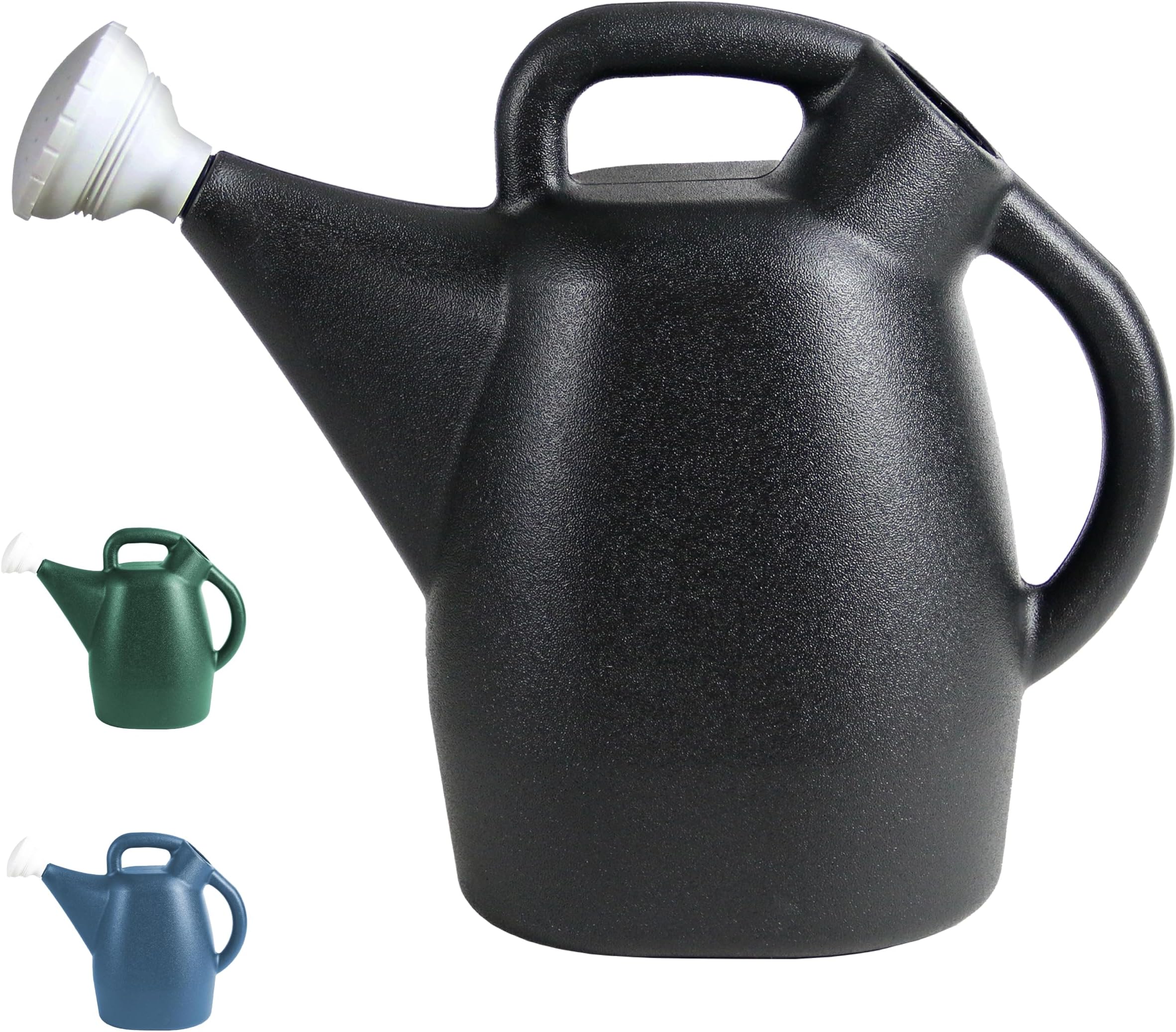 Chapin 47998 Watering Can, 2 Gallon, Indoor and Outdoor Plants, Lawn, Garden, Removable Nozzle, Drip-Free Sprinkler Head, Recycled Plastic, Black