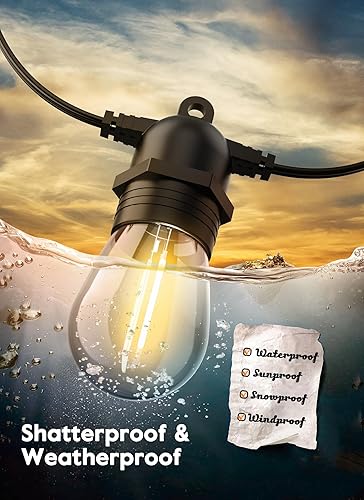 Miniatura 3 de Minetom Bombillas LED S14 de repuesto, paquete de 15 bombillas inastillables equivalentes a 11 W, base de tornillo mediano regular E26 E27 para