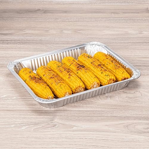 Miniatura 7 de Karat Sartenes de aluminio de 9 x 13 pulgadas, sartenes de mesa de vapor de tamaño medio, resistentes a fugas y aptas para horno (AF-STP365) - 100