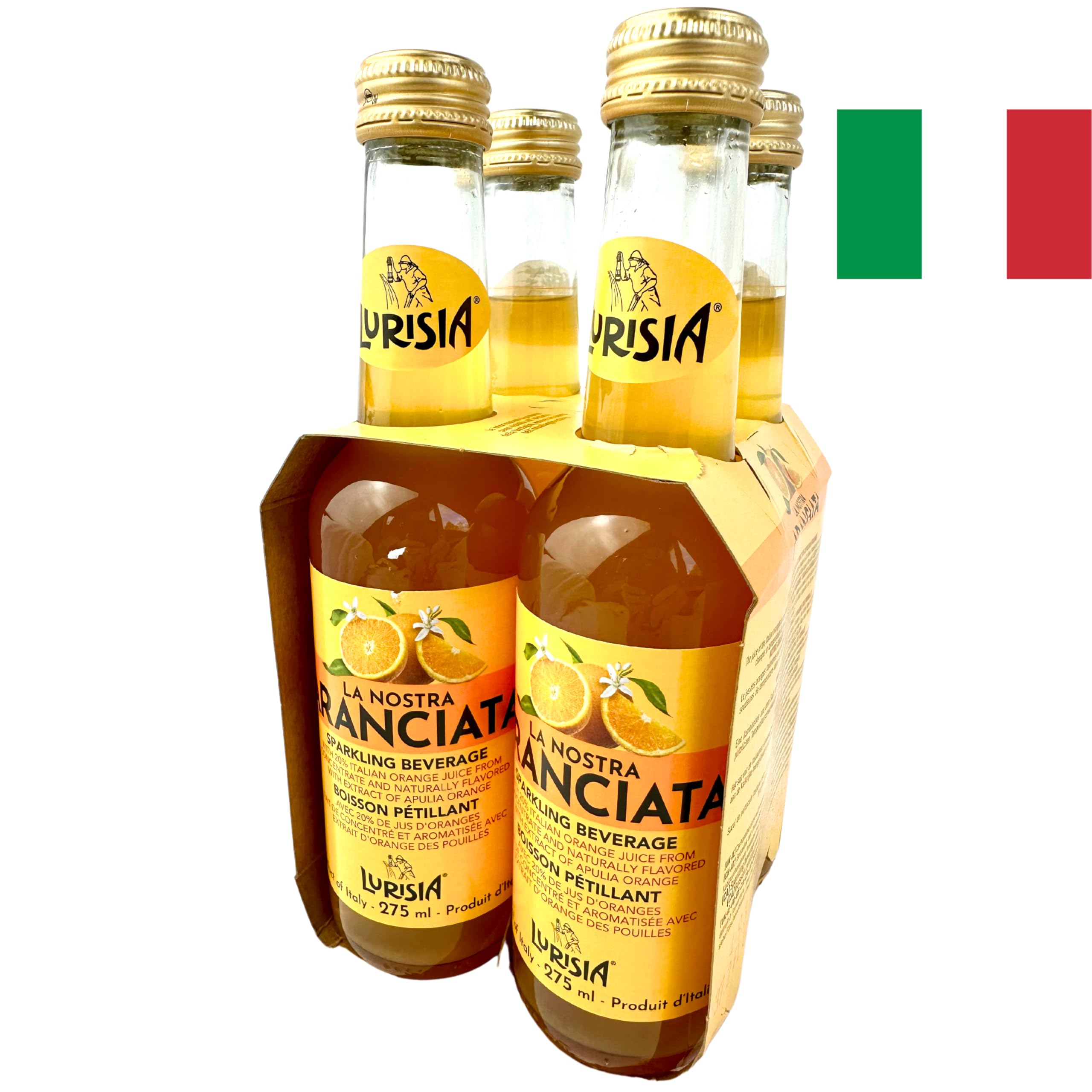 Amazon.com : Lurisia Aranciata Italian Orange Soda 4 x 9.3 Fl Oz (275ml) -  Aranciata Italian Orangeade - Citrus Orange Soft Drink - Carbonated  Sparkling Fruit Juice Beverage from Italy : Grocery & Gourmet Food