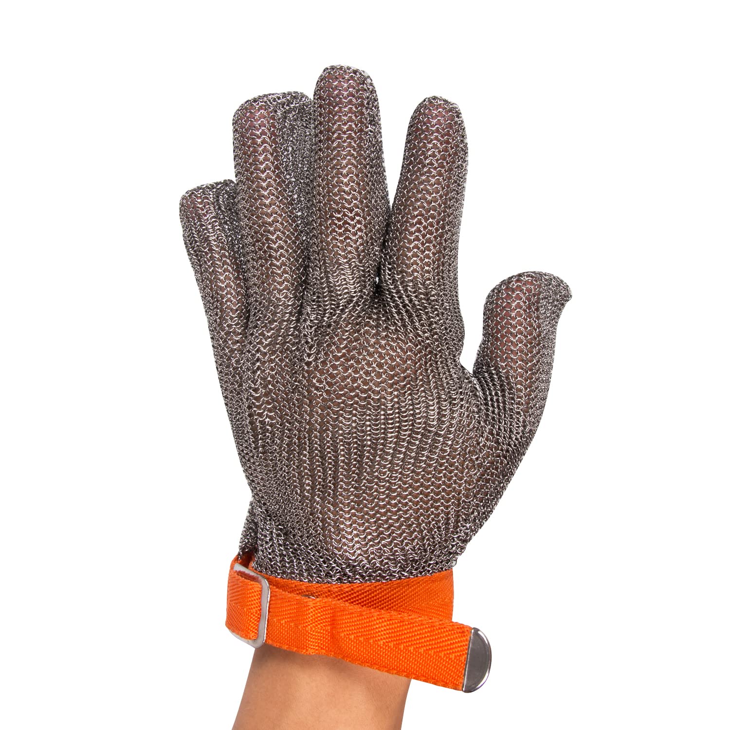 ThreeH Schnittfeste Handschuhe Rostfreier Stahl Netzhandschuhe für Metzger, Restaurantarbeit, Fleischverarbeitung, Schneiden,GL08 XL (1 Stück) Empfohlen, eine Nummer kleiner zu kaufen