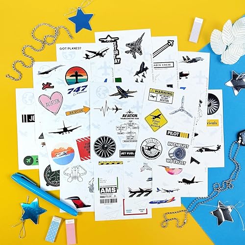 Miniatura 6 de 100 calcomanías y calcomanías de aviación, calcomanías de piloto para laptop, calcomanías de avión, calcomanías de aviones, regalos de aviación,