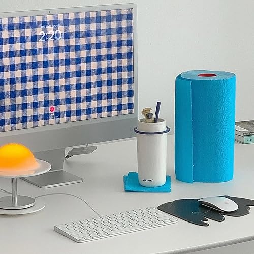 Miniatura 8 de Renova Paquete de toallas de papel azul, 1 rollo, 120 hojas, 2 capas, certificado FSC, sostenible y absorbente