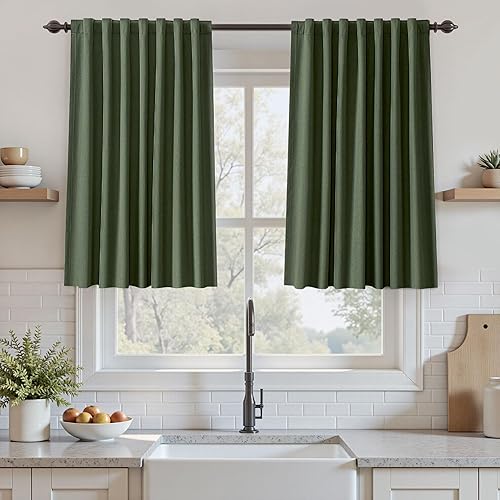 Miniatura 15 de UHITECH - Cortinas de 108 pulgadas de largo para ventana de sala de estar, cortinas opacas para dormitorio, juego de 2 paneles, azul, modernas, de