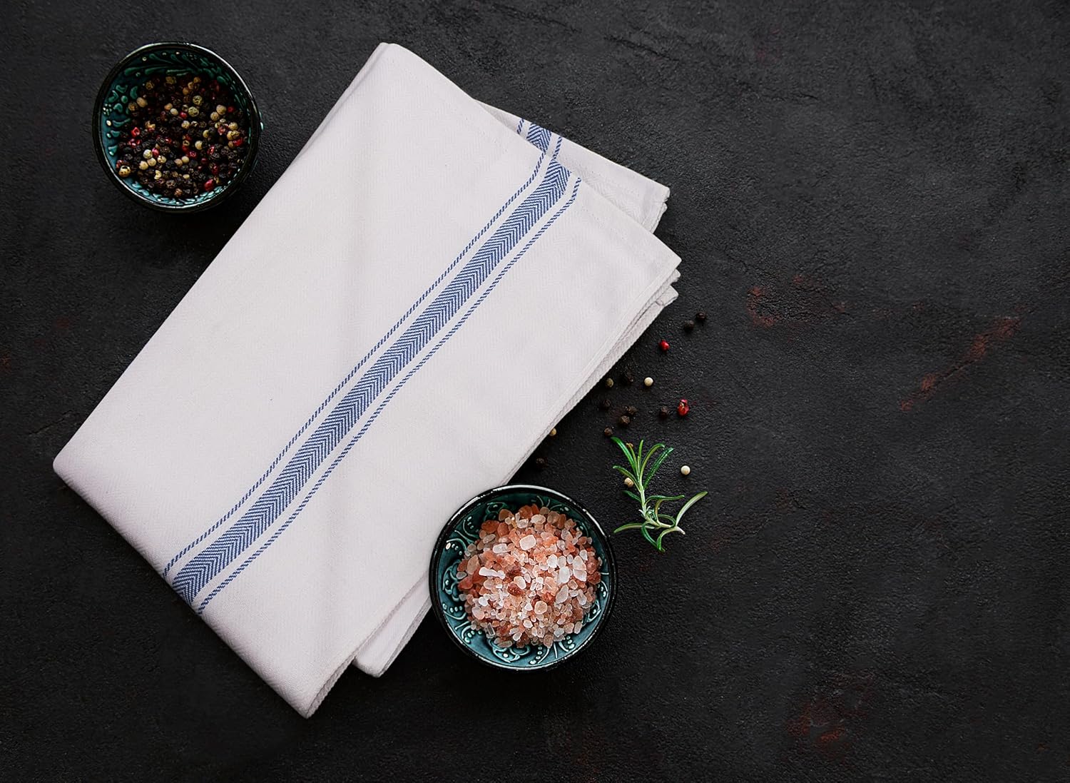 Utopia Towels Blue Dish Towels [12 Pack - 15 x 25 Inches] 100% Ring Spun Cotton Highly Absorbent & Reusable Cleaning Bar, Tea, Kitchen and Dishcloths Set - 200 GSM - Image 7