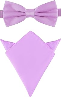 Set Papillon e Fazzoletto Taschino Uomo M/P (12cm x 6cm, 22cm x 22cm)