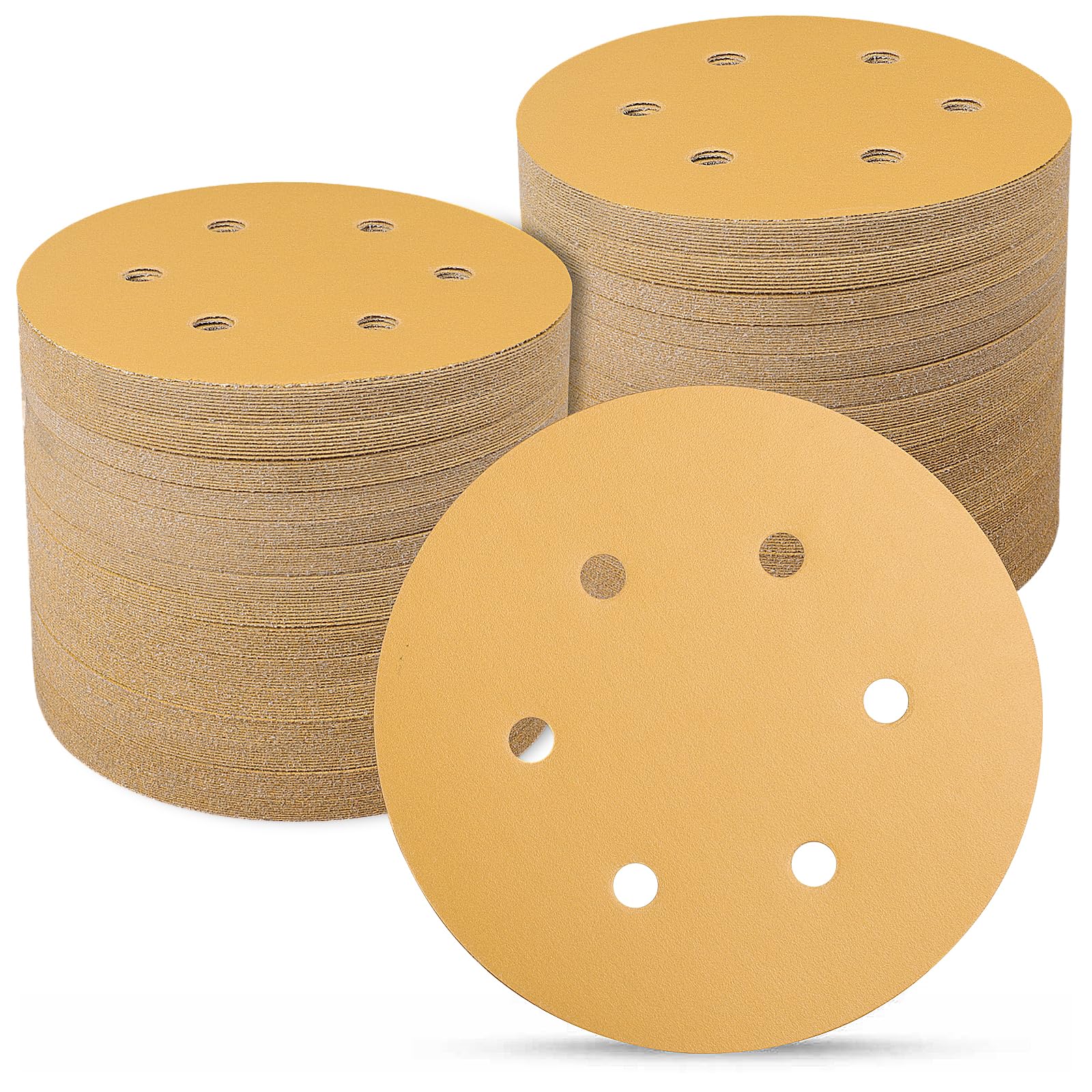 Sanding Discs 150mm 100 Pcs, 400 Grit 6 inch 6 Holes Hook and Loop Orbital Sander Discs