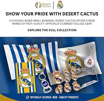 Desert Cactus Real Madrid FC Lanyard Los Blancos Madridistas Soccer Team Car Keys ID Badge Holder Keychain Detachable Breakaway Snap Buckle (Lanyard C)