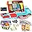 maysida 52PCS Toy Cash Register for Kids with Sound Music/Scanner/Microphone/Credit Card/Play Money, Pretend Learning Toy Kids Cash Register, Christmas Birthday Gift for Toddlers Girl Boy Age 3 4 5 6