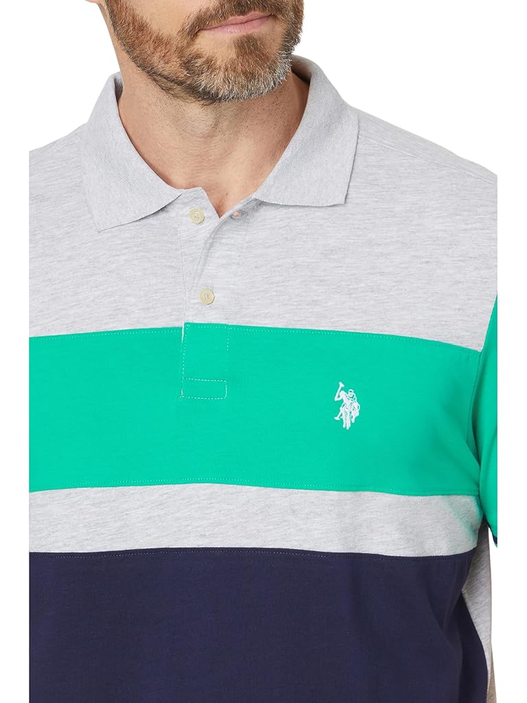 U.S. POLO ASSN. Short Sleeve Colorblock Jersey Knit Polo Shirt