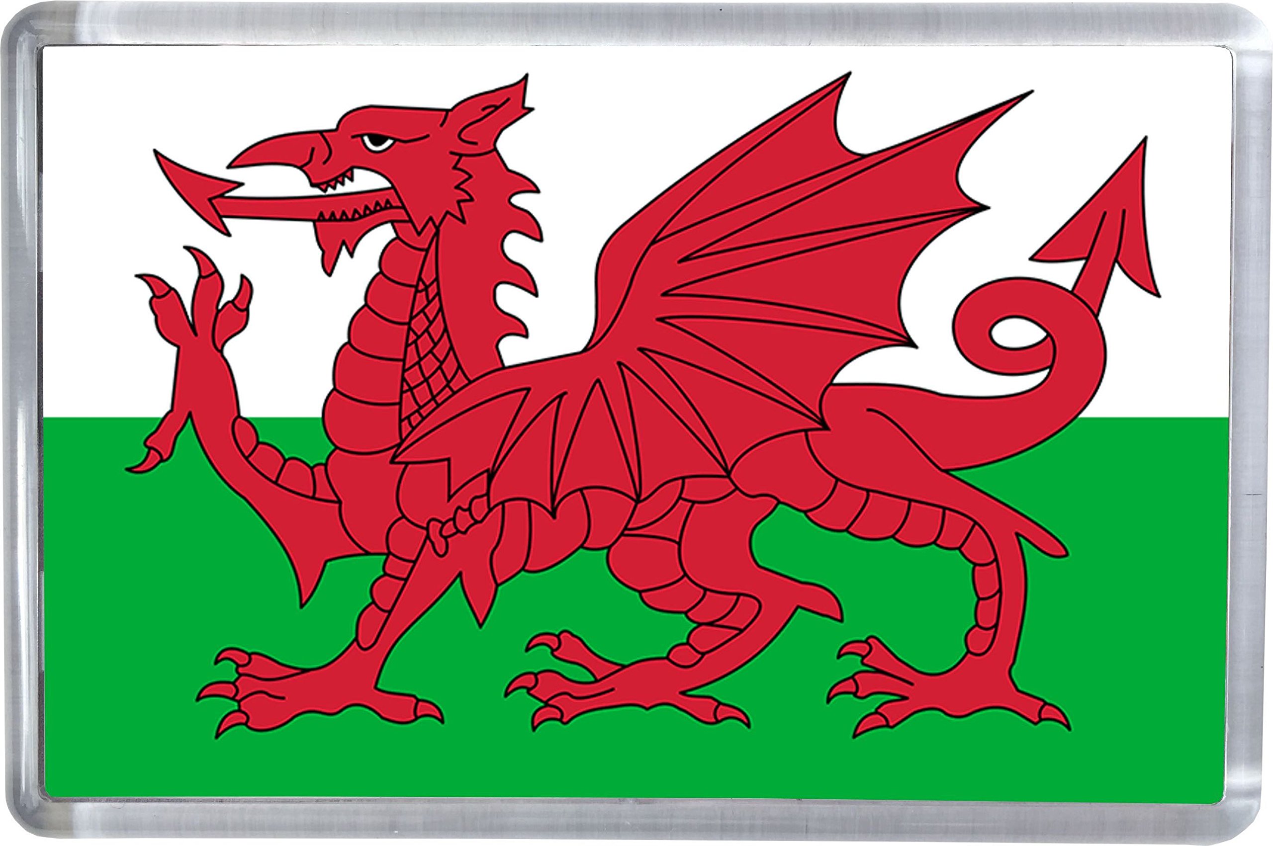 Welsh Red Dragon Flag Fridge Magnet – Wales Souvenir Magnet 5 x 7.5 cm