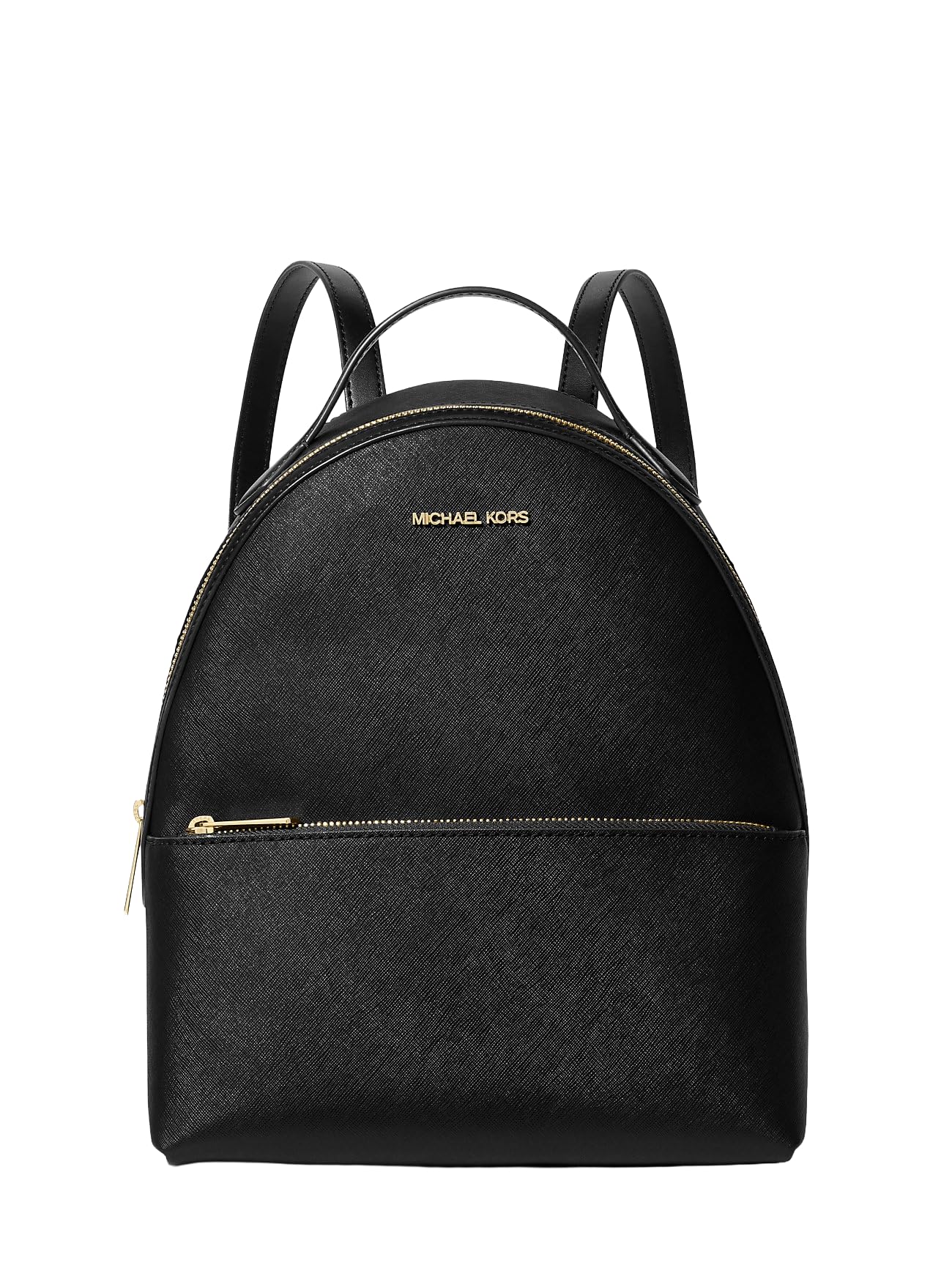 Michael Kors Sheila Medium Logo Backpack, Black Leather, M, Medium