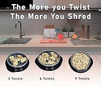 Vista 6 de Herramienta manual de trituración de pechuga de pollo, trituradora de carne manual para cerdo, ternera e incluso ensaladas, mangos ergonómicos