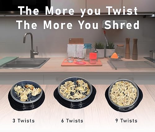 Miniatura 6 de Trituradora de pechuga de pollo, trituradora manual de carne para carne de cerdo, carne de res e incluso ensaladas, asas ergonómicas y solución