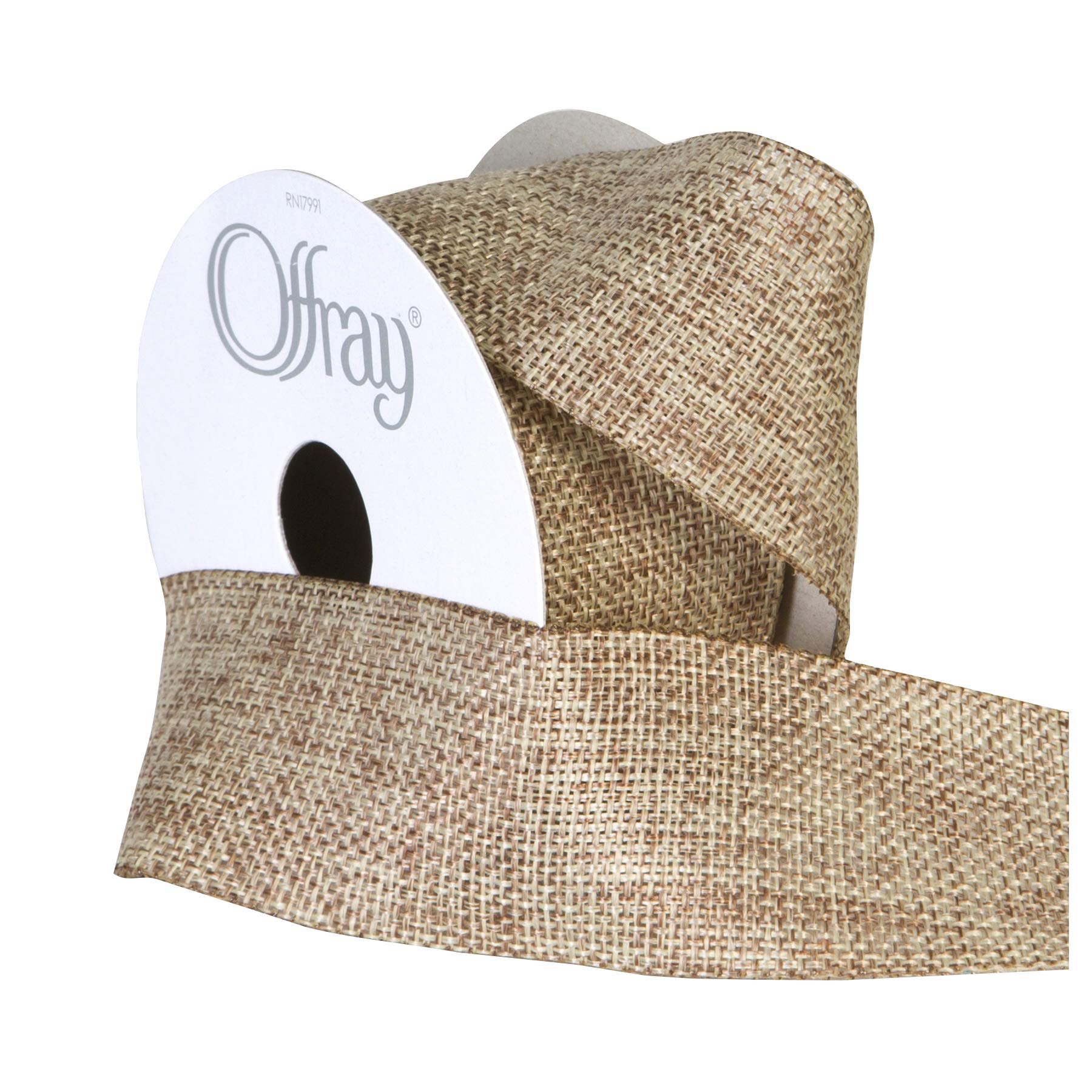 Berwick Offray Nastro In Poliestere Rustico Stile Sella 3,8cm X 3m - Marrone Fango, Per Decorazioni E Regali