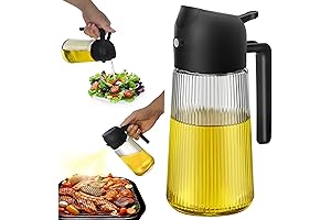 2-in-1 Olive Oil Dispenser Bottle for Spray and Pour, Your New Kitchen Essential