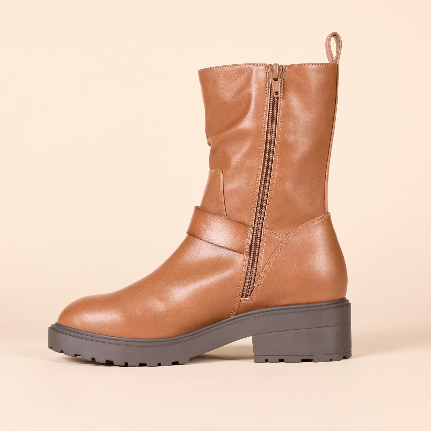 Amazon Essentials Women's Mid Calf Cropped Biker Boot - Image 3