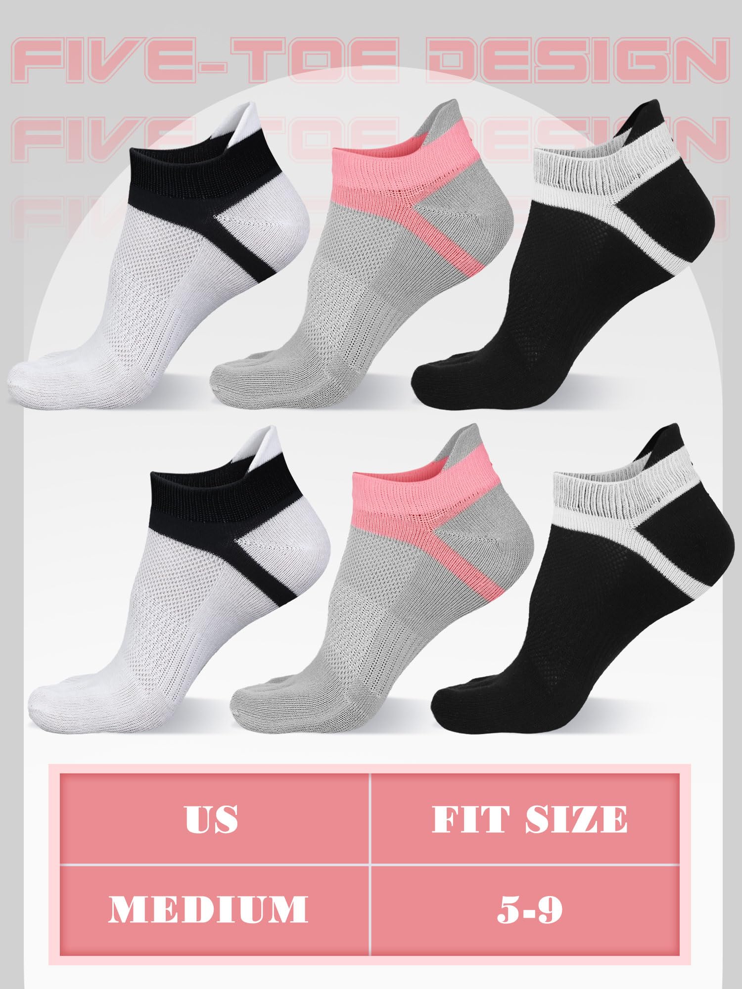 Fourluoo 6 pares de calcetines de algodón cálidos para hombre y mujer, para correr, atlético
