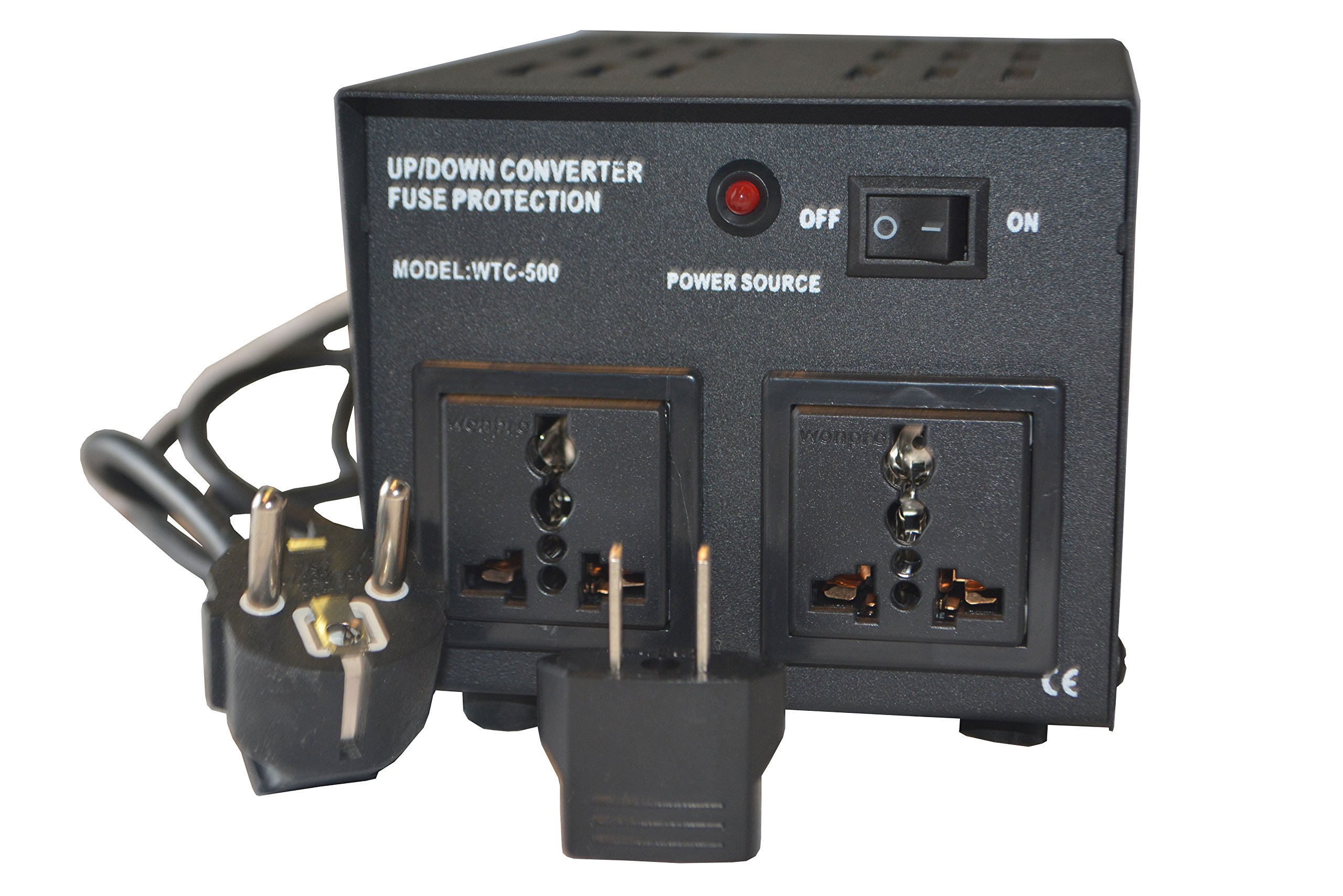 Starlite Convertitore di tensione da 500 Watt Step Up/Down WTC-500, protezione fusibile, trasformatore bidirezionale, da 110 a 220 V o da 220 a 110 V, 110/120/220/240 V