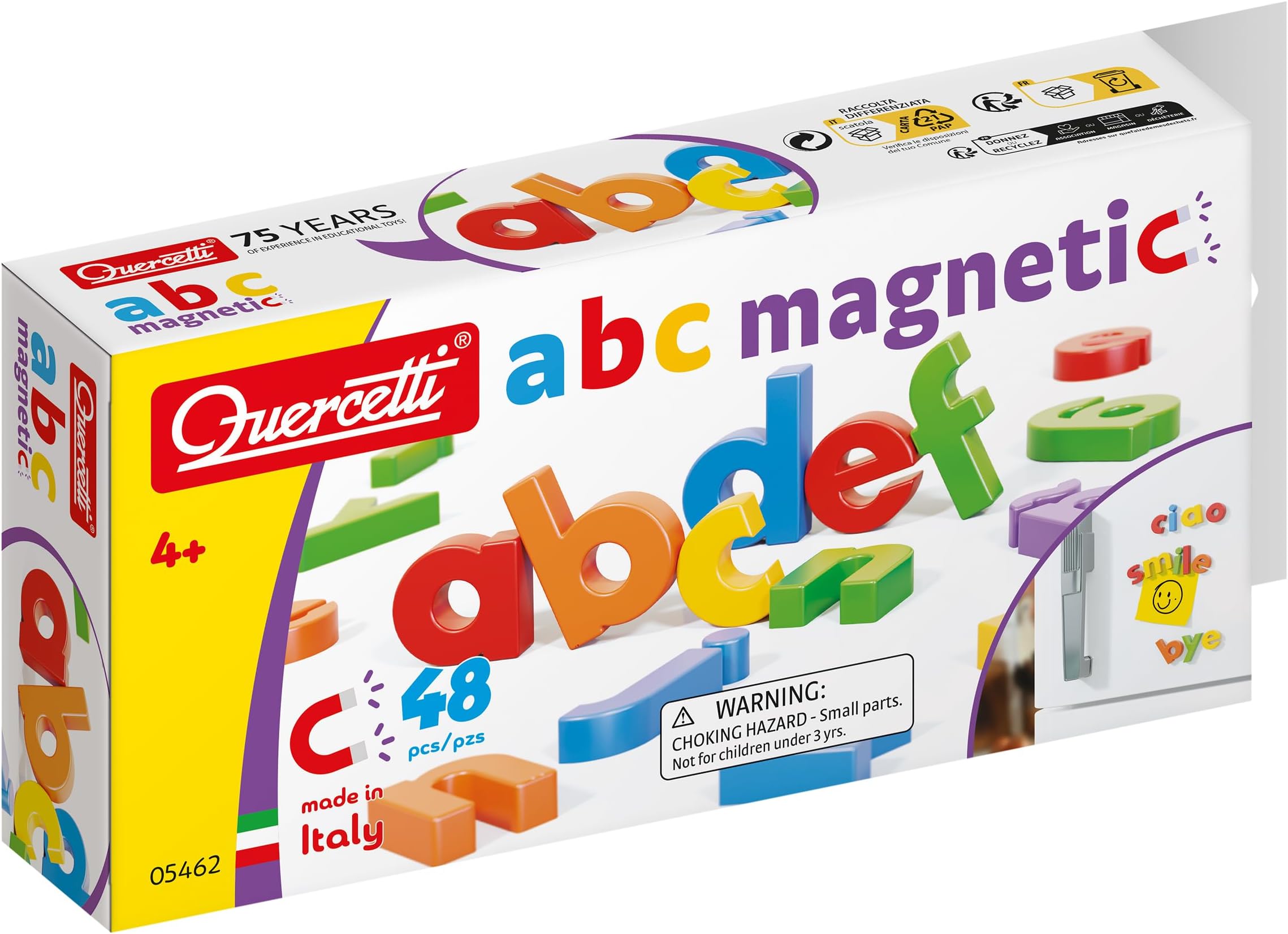 Magnetic Letters - 48 Lowercase Letters, Practice Spelling and Language Skills, for Kids Ages 4 Years and Up