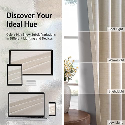 Miniatura 8 de 100% Blackout Shield Cortinas para puerta corrediza, cortinas extra anchas de 84 pulgadas de largo, cortinas con ojales para puerta de patio para