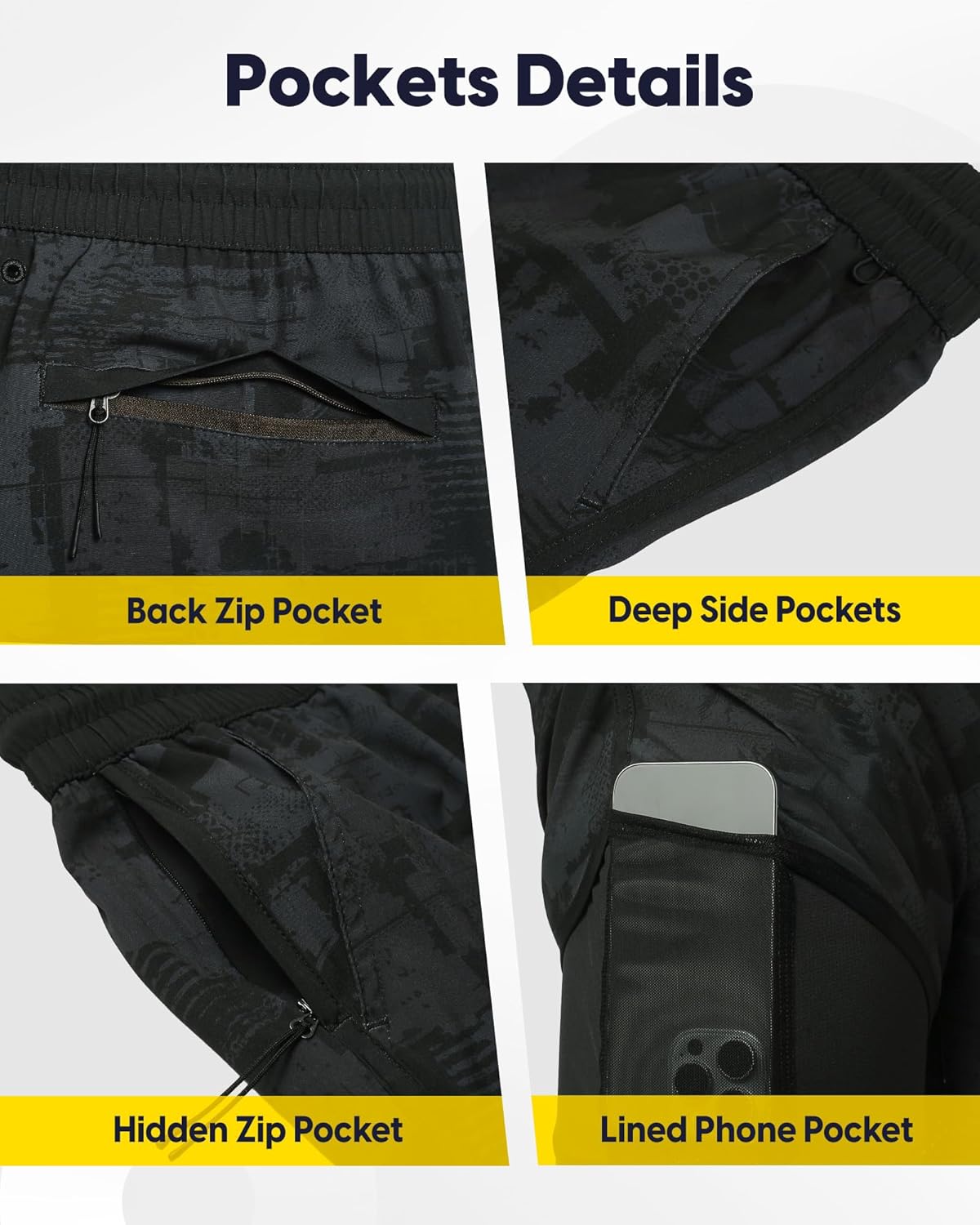 maamgic Workout Running Shorts for Men Retro 5 Inch Gym Shorts with Liner Quick Dry 2 in 1 Athletic Shorts - Image 4