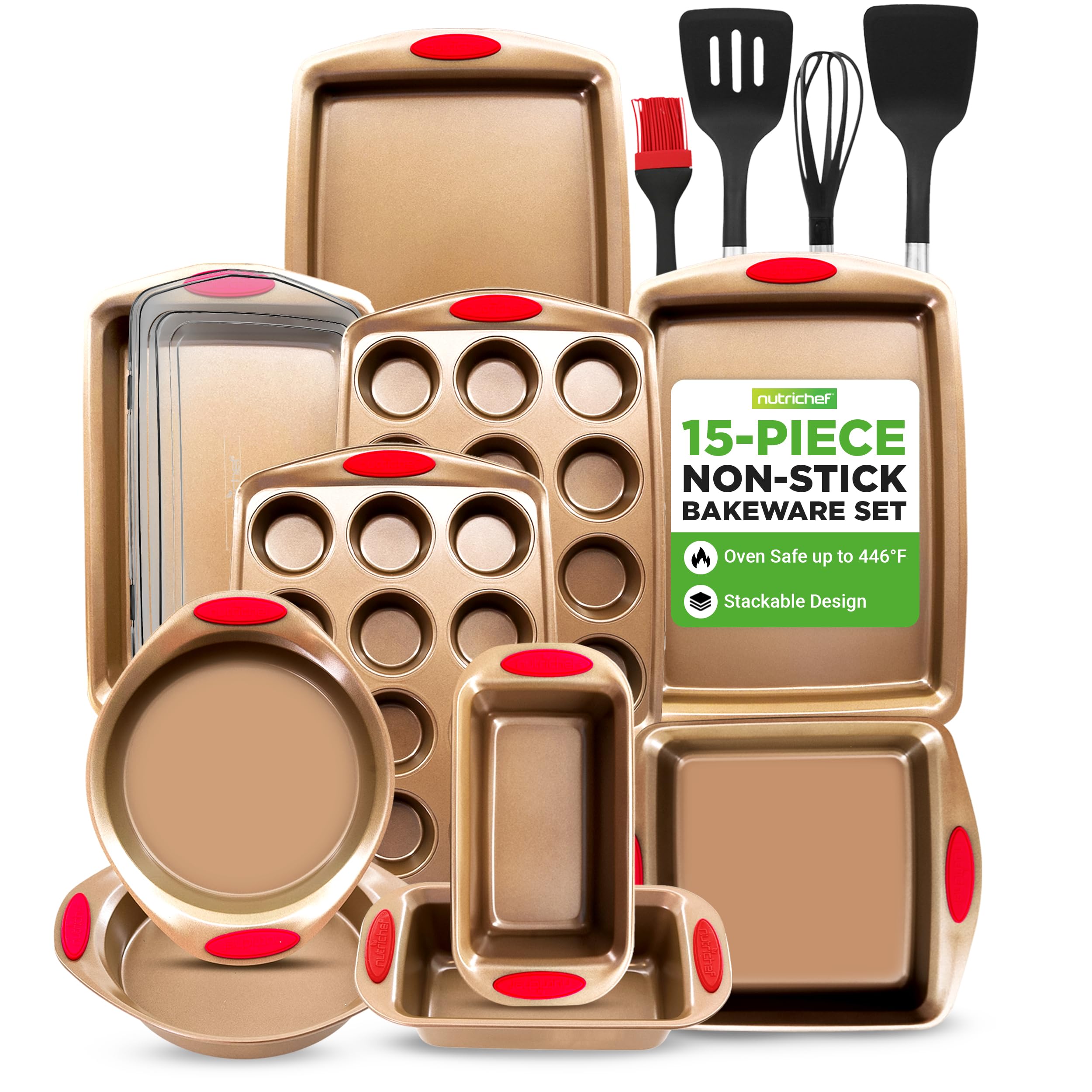 NutriChef 15-Piece Bakeware Set
