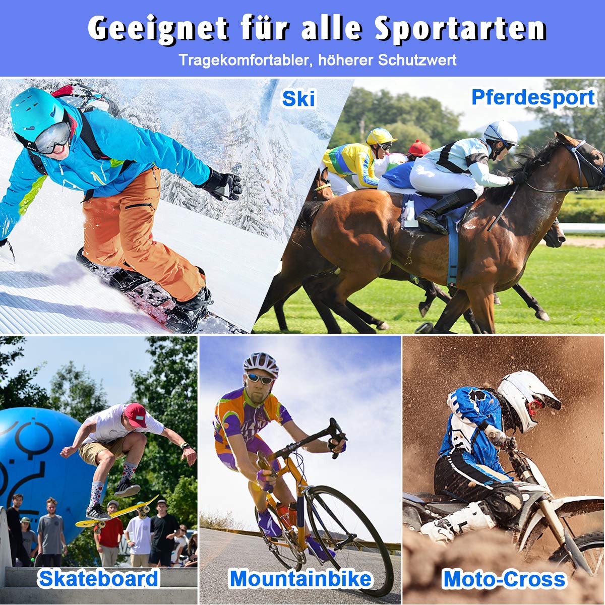 BenKen - Camisa Protectora para esquí, Snowboard, Moto Enduro, Chaqueta de protección Ajustable (Hombre y Mujer)