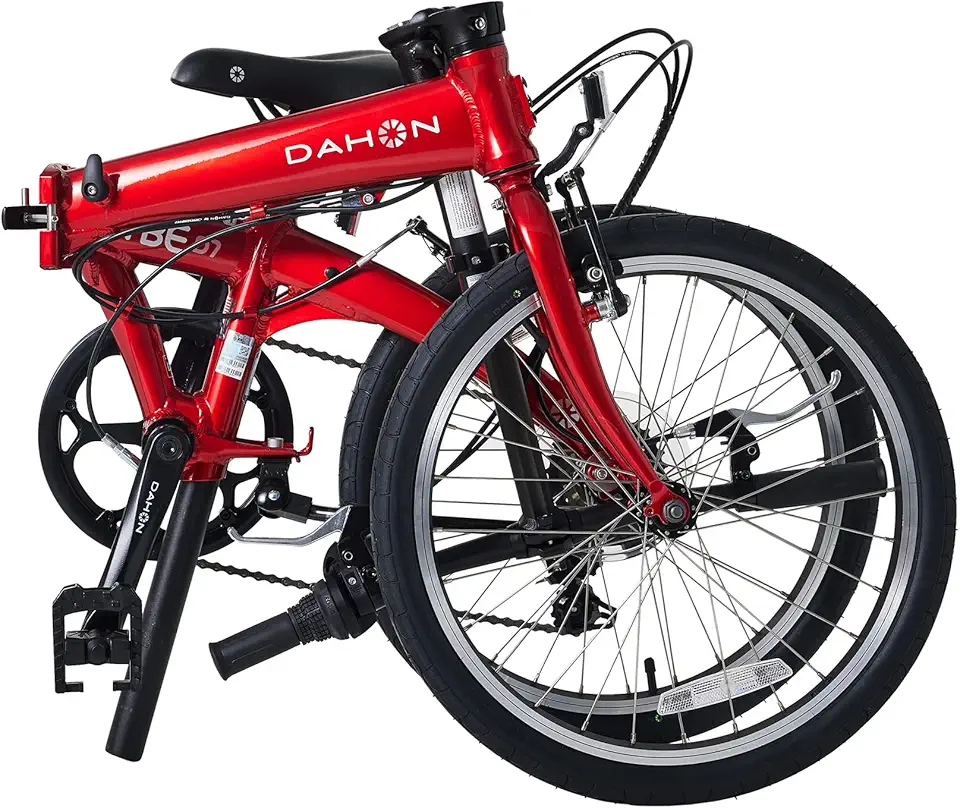 Dahon Bicicleta dobrável VYBE D7, estrutura de alumínio leve; engrenagens Shimano de 7 velocidades; bicicleta dobrável de 50 cm para adultos