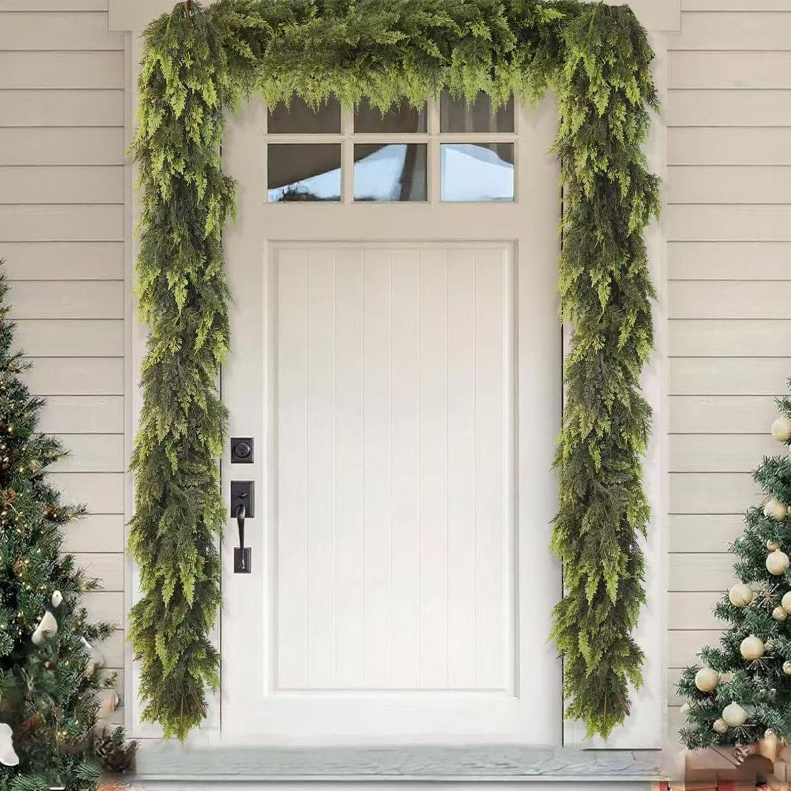 Guirnalda de Follaje para Navidad Decoración De Textura Suave Y Resistente
