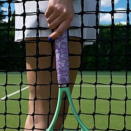 Get A Grip - Custom Tennis Racket Grip Tape - Anti-Slip/Quick-Drying Tennis Overgrips - Precut Badminton Racket Grip with Finishing Tape (Ready? Play., 1 Grip)