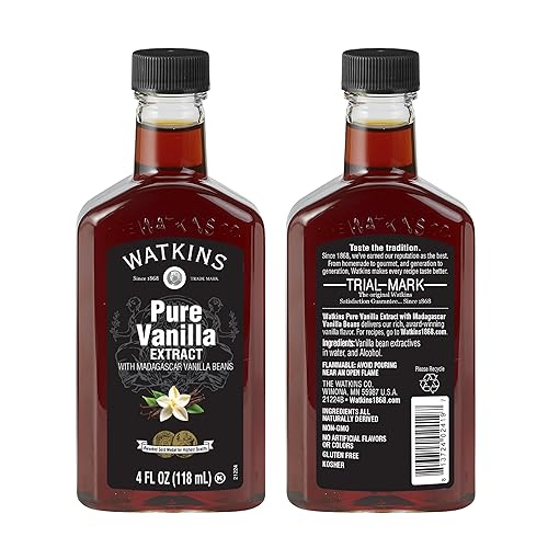 Miniatura 2 de Watkins Extracto de vainilla puro, con granos de vainilla de Madagascar, sin OMG, Kosher, botella de 4 onzas, paquete de 1