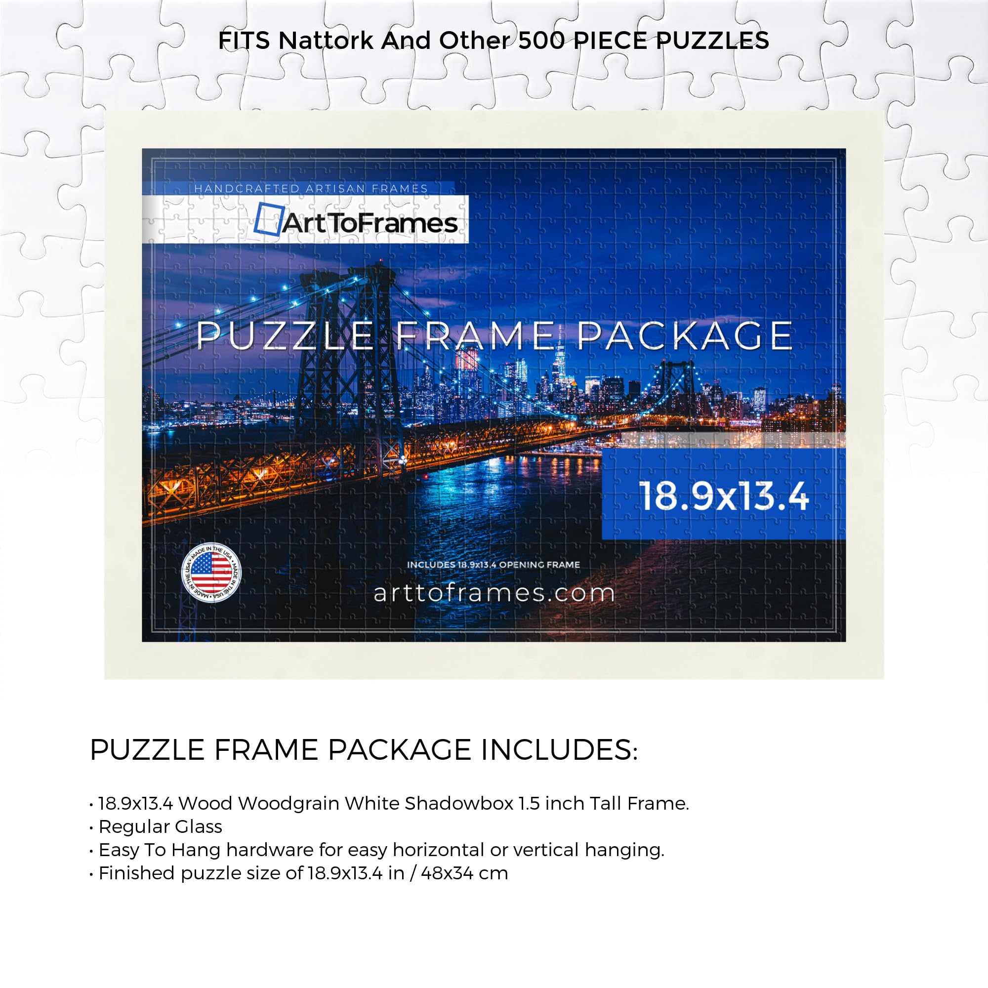 Amazon.com - ArtToFrames 18.9x13.4 INCH/48x34 CM White Frame for