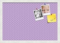 Vista 19 de PinPix Tablero de anuncios de corcho de 12 x 12 pulgadas. Este tablero decorativo enmarcado viene con diseño de círculos B W y un marco blanco